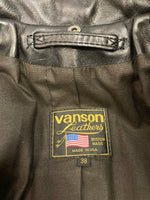 バンソン VANSON シングル ライダース レザー ジャケット ブラック系 黒  サイズ38 ジャケット 無地 ブラック 101MT-1412