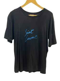 サンローラン Saint Laurent SAINT LAURENT PARIS サンローランパリ 半袖 ロゴプリント プルオーバー ブラック系 黒 XS Tシャツ ロゴ ブラック SSサイズ 101MT-1346