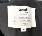 アモク amok FAKE DOCKING PANTS ドッキング パンツ ヘリンボン 18021063 スラックス 無地 ブラック 201MB-421
