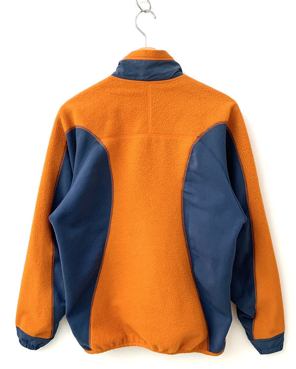 パタゴニア PATAGONIA 90s 90年代 フリース ジップアップ ブルゾン USA製 23091 ジャケット ワンポイント オレンジ Mサイズ 201MT-758