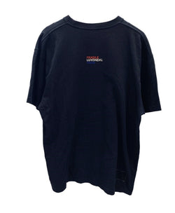 サカイ sacai x FRAGMENT DESIGN 19SS FRAGIL TEE テープラベルロゴ 黒 半袖 Made in JAPAN 19-02023M サイズ 4 Tシャツ プリント ブラック 101MT-2021