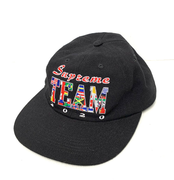 【中古】シュプリーム SUPREME TEAM2020 帽子 メンズ帽子 キャップ ロゴ ブラック 201goods-231