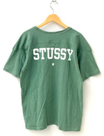 ステューシー STUSSY × チャンピオン Champion クルーネック Tee C8-B345 Tシャツ ロゴ グリーン Lサイズ 201MT-1202