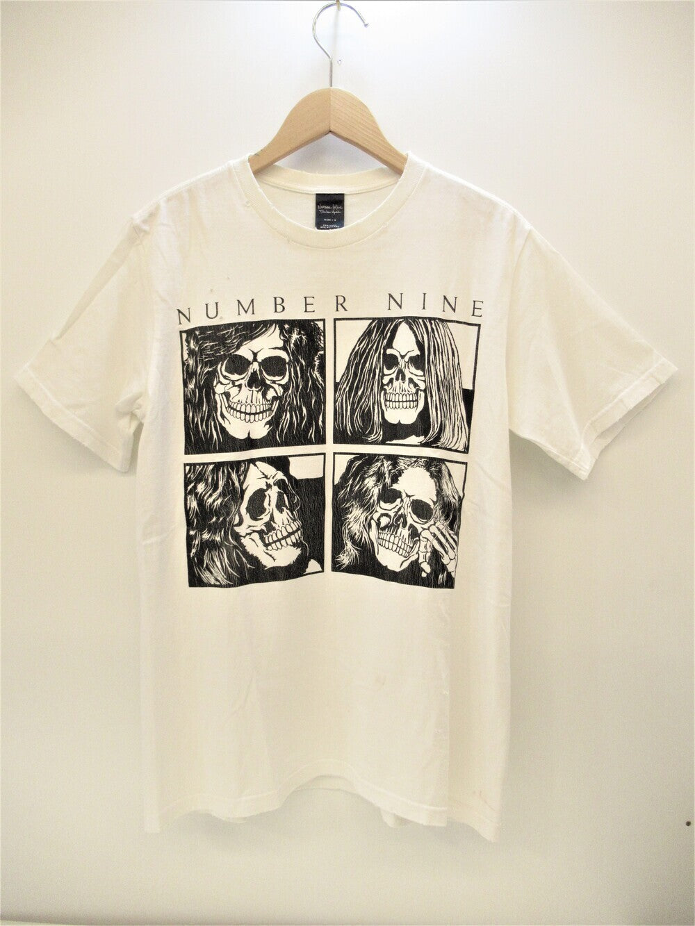 NUMBER(N)INE ナンバーナイン LED ZEPPELIN レッド ツェッペリン 白 ホワイト Tシャツ 半袖 プリント 日本製 サイズ2  メンズ TP-754