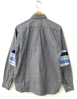 アベイシングエイプ A BATHING APE コットンシャツ 日本製 グレー×ブルー系 001SH0201042X 長袖シャツ チェック グレー Lサイズ 201MT-864