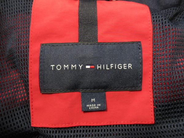 TOMMY HILFIGER トミー ヒルフィガー ナイロン ジャケット フード付 レッド × ネイビー size M