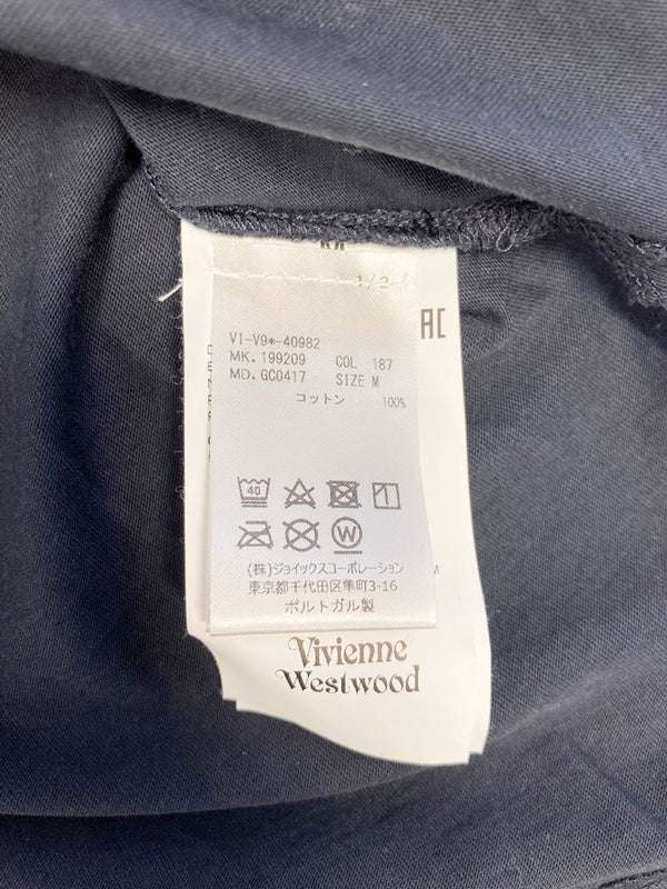 ヴィヴィアン・ウエストウッド Vivienne Westwood Milky Way T-shirt ミルキーウェイ プリントTシャツ トップス カットソー クルーネック ダークネイビー系 ブラック系 Tシャツ ロゴ Mサイズ 101LT-86