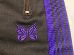 ニードルズ Needles NARROW TRACK PANTS ナロー トラックパンツ 黒 紫 Made in Japan 日本製 HM227 ボトムスその他 ライン ブラック Sサイズ 101MB-371