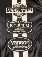 バンソン VANSON スカジャン ワッペン 刺繍 スカル ドクロ 髑髏 ブラック系 黒 JACKET ジャケット  ジャケット 刺繍 ブラック Lサイズ 101MT-1072