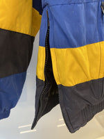 シュプリーム SUPREME 17FW Puffy Hockey Pullover Jacket BLUE パッフィ ホッケー プルオーバー ジャケット 上着 トップス 長袖 中綿 青×黄×黒 ジャケット ロゴ マルチカラー Sサイズ 101MT-285