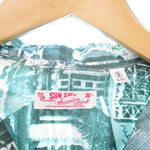 サンサーフ SUN SURF アロハシャツ カジュアルシャツ オープンカラーシャツ BEST VIEW OF NEW YORK  半袖シャツ トップス  日本製 SS32709 半袖シャツ 総柄 グリーン Sサイズ 101MT-1058