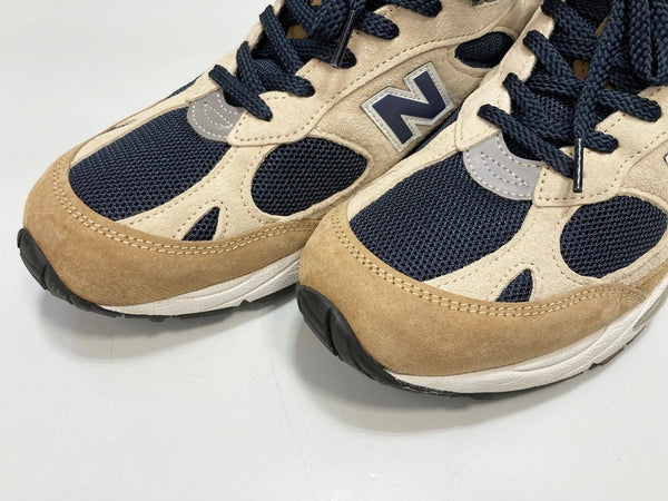 ニューバランス new balance SAND BEIGE/NAVY SUEDE MADE IN ENGLAND UK製 ブラウン M991SBN メンズ靴 スニーカー ベージュ UK 9 1/2 101-shoes1438