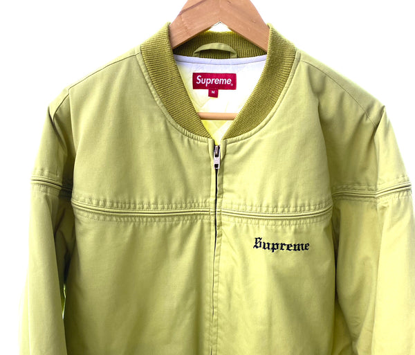 シュプリーム SUPREME 17SS Supreme × Thrasher Poplin Crew Jacket ジャケット ロゴ イエロー Mサイズ 201MT-2086