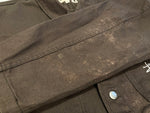 ステューシー STUSSY Spotted Bleach Chore Jacket カバーオール  115575 ジャケット ロゴ ブラウン Lサイズ 101MT-1851