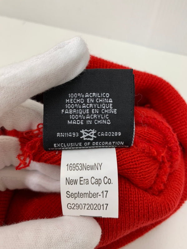 【中古】シュプリーム SUPREME ニューエラ NEW ERA S Logo Beanie 17AW Sロゴ ビーニー 帽子 メンズ帽子 ニット帽 刺繍 レッド 201goods-141