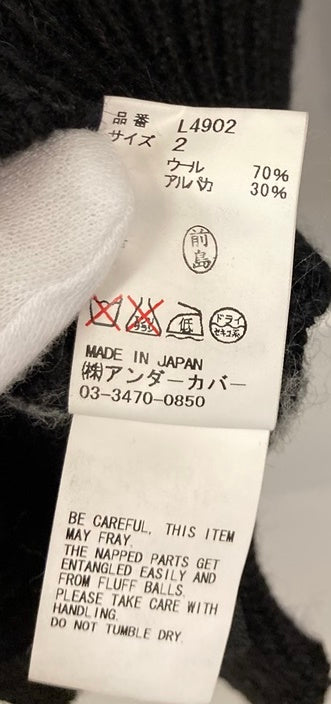 アンダーカバー UNDERCOVER アンダーカバイズム UNDERCOVERISM 日本製 ニット 長袖  L4902 サイズ２ セーター 無地 ブラック 101MT-1114