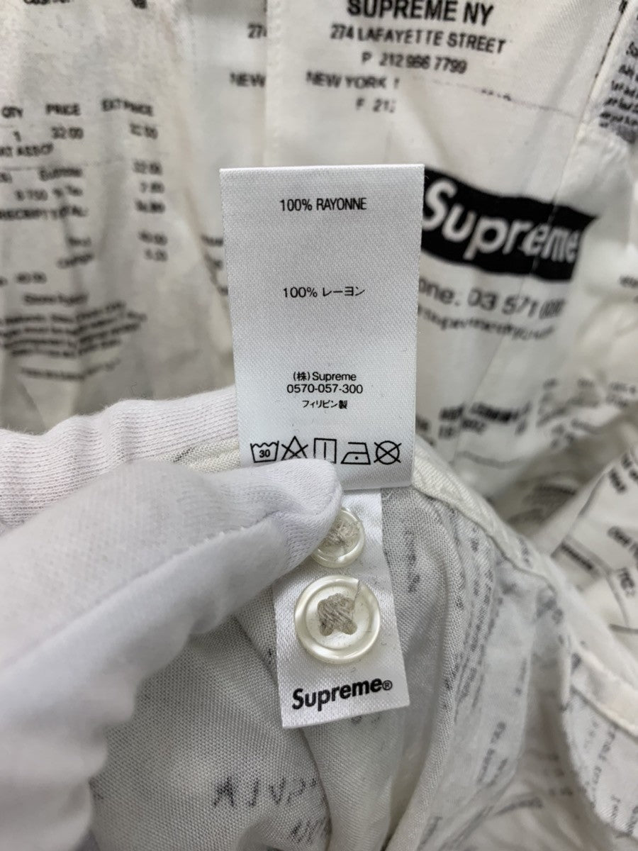 シュプリーム SUPREME Receipts Rayon S/S Shirt 2020AW レシート 半袖シャツ 総柄 ホワイト LLサイズ  201MT-218 | 古着通販のドンドンサガール