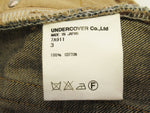 UNDERCOVER Co.,Ltd アンダーカバー ストレート デニム パンツ りんご 刺繍 メンズ サイズ3 7A911