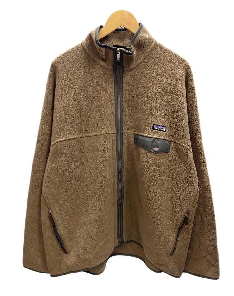 パタゴニア PATAGONIA SYNCHILLA SNAP ZIP JACKET シンチラ スナップ ジップジャケット フリース ロゴ  25395F7 XL ジャケット ワンポイント ブラウン LLサイズ 101MT-1838