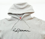 シュプリーム SUPREME 18FW Classic Script Hooded Sweatshirt ロゴ刺繍 プルオーバー パーカー  パーカ 刺繍 グレー Sサイズ 103MT-104