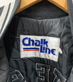 US古着 90s Chalk Line ナイロンスタジャン WHITE SOX ヴィンテージ ジャケット ロゴ ブラック Lサイズ 201MT-2017