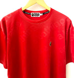 ア ベイシング エイプ A BATHING APE  BAPE WGM JERSEY TEE Tシャツ ロゴ レッド LLサイズ 201MT-1656