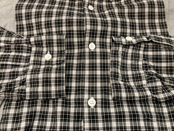 コムデギャルソン COMME des GARCONS HOMME コムデギャルソンオム 長袖 チェック シャツ ドット ブラック系 Made in JAPAN 日本製  HF-B041 長袖シャツ チェック マルチカラー Lサイズ 101MT-1398