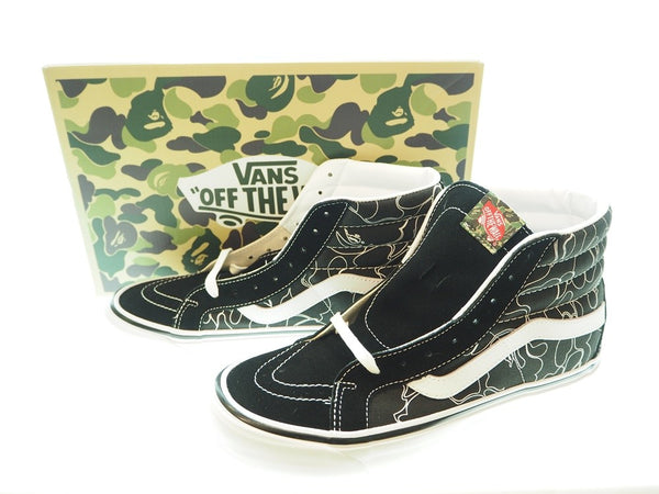 ア ベイシング エイプ A BATHING APE ヴァンズ VANS BAPE × Vans Line ABC Camo SK8-HI "Black" Sk8-Hii 38 Dx スケートハイデラックス 靴 黒　 VN0A38GF7BG メンズ靴 スニーカー ブラック 28cm 101-shoes290