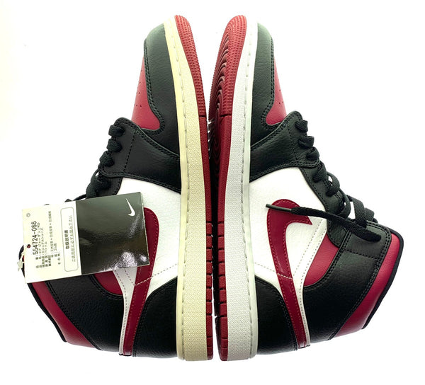ナイキ NIKE AIR JORDAN 1 MID BLACK/RED/WHITE 554724-066 メンズ靴 スニーカー ロゴ レッド 27cm 201-shoes686