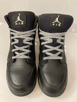 ナイキ NIKE AIR JORDAN 1 MID BG BLACK/WHITE/BLACK GIRLS エアジョーダン 1 ミッド ボーイズ 黒 ハイカット シューズ スニーカー  554725-049 レディース靴 スニーカー ブラック 24cm 101-shoes448