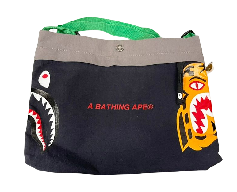 BapeshaA Bathing Ape Tiger Shark Shoulder Bag