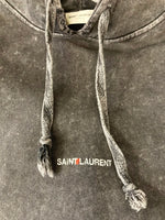 サンローラン Saint Laurent SAINT LAURENT PARIS プルオーバー フーディ ダメージ加工  グレー系 ロゴ パーカー 500648-YB2MF-1059 パーカ プリント グレー Mサイズ 101MT-1289