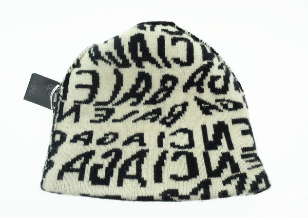 バレンシアガ BALENCIAGA 2019AW ロゴ総柄 ニットキャップ 帽子 メンズ帽子 ニット帽 総柄 ブラック 103hat-4