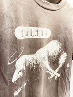 セントマイケル SAINT MICHAEL SAINT M×××××× T-SHIRT SHEEP LION 半袖カットソー トップス 羊 ライオン 日本製 SM-A21-0000-003 Tシャツ プリント グレー Lサイズ 101MT-1509