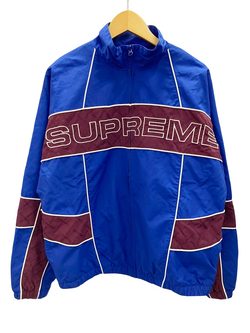 シュプリーム SUPREME Jacquard Panel Track Jacket Royal 22AW ブルー系 青 ロゴ ジップ トラックジャケット   ジャケット ロゴ ブルー Mサイズ 101MT-1446