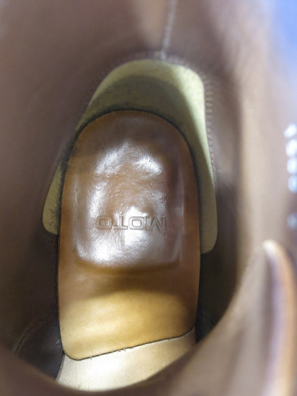 モト MOTO LEATHER & SILVER STRAIGHT TIP LACE UP BOOT ストレートチップレースアップブーツ 茶 made in JAPAN サイズ2 1500 メンズ靴 ブーツ その他 ブラウン 101-shoes134