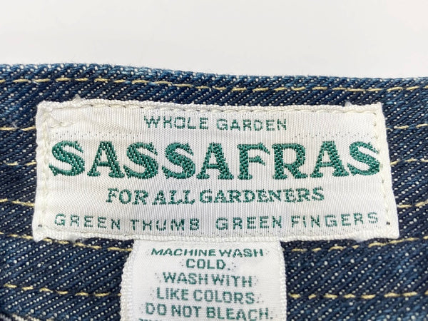 ササフラス SASSAFRAS Fall Leaf Pants フォールリーフパンツ SF Made in JAPAN 日本製 ネイビー系 ボトム デニム ロゴ ネイビー Mサイズ 101MB-341