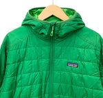 パタゴニア PATAGONIA ナノパフフーディ プリマロフト PRIMALOFT 84220FA12/ ジャケット ロゴ グリーン Mサイズ 201MT-1738