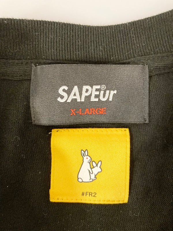 サプール SAPEur SAPEur collaboration with # FR2 BIG-S Longsleeve T-shirt ロンT 長袖 トップス プリント ブラック系 黒  XL ロンT プリント ブラック LLサイズ 101MT-1178