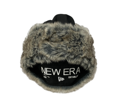 【中古】ニューエラ New Era フライトキャップ ファー 205791 帽子 メンズ帽子 パイロットキャップ ロゴ ブラック Lサイズ 201goods-299