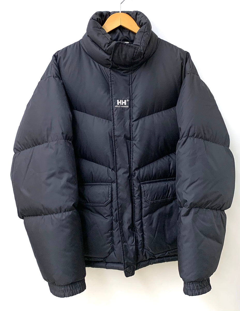 ヘリーハンセン HELLY HANSEN 90s ダウンジャケット チェストロゴ 906977 ジャケット ブラック Mサイズ 201MT-2055