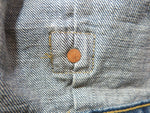 リーバイス Levi's デニム ジャケット JKT 92年製 ビックE 赤耳 ボタン裏 J02 71506 復刻 アウター 青  71506 ジャケット 無地 ブルー 101MT-184