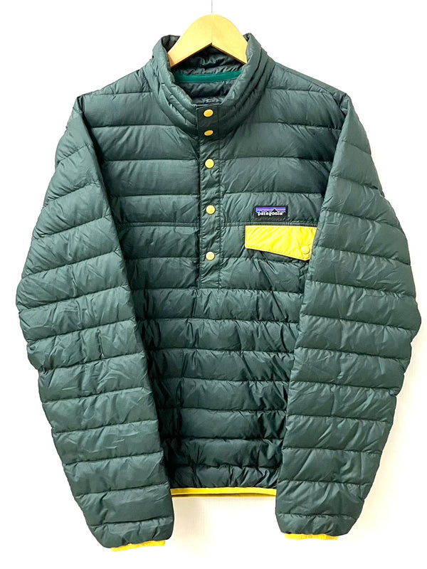 パタゴニア PATAGONIA Down-SnapT Pullover ダウン スナップT プルオーバー ハーフボタン 27246FA16 ジャケット ロゴ グリーン Sサイズ 201MT-1949