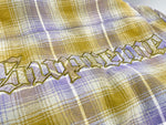 シュプリーム SUPREME Shearling Lined Flannel Shirt Olive 22AW FW22 アウター ボア ロゴ ジャケット チェック パープル Lサイズ 101MT-1971