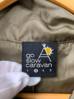 ゴースローキャラバン go slow caravan コードクロス パネル 刺繍 モッズコート 380243 ジャケット 花・植物 カーキ Mサイズ 201LT-219