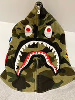 ア ベイシング エイプ A BATHING APE BAPE x OVO Shark Full Zip Hoodie オクトーバーズベリーオウン フルジップ Made in Japan パーカ グレー Lサイズ 101MT-1836