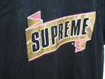 シュプリーム SUPREME ロゴプリントTシャツ 半袖カットソー 黒 ゴールド Tシャツ プリント ブラック Mサイズ 101MT-695