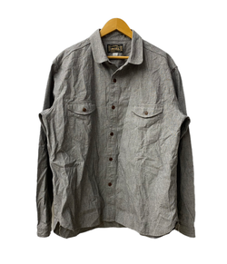 オルゲイユ ORGUEIL Refined Work Shirt リファインド ワークシャツ OR-5074 長袖シャツ 無地 グレー 44サイズ 201MT-2163