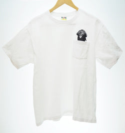 ア ベイシング エイプ A BATHING APE エイプ パイレーツ ポケットTシャツ 半袖 メンズ トップス Tシャツ プリント ホワイト Lサイズ 101MT-706