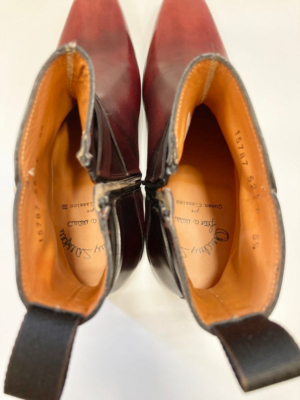 サントーニ Santoni レザー サイドジップ ショートブーツ クロスベルト 茶 レディース メンズ  イタリア製 メンズ靴 ブーツ その他 ブラウン サイズ 5 1/2 101-shoes1036